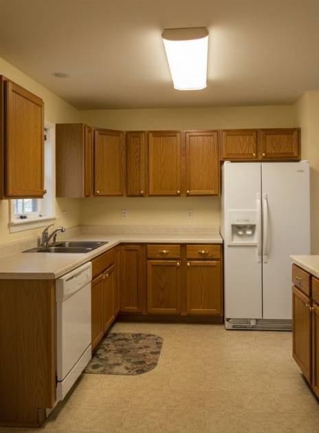 Kitchen redesign before and after remodeling project